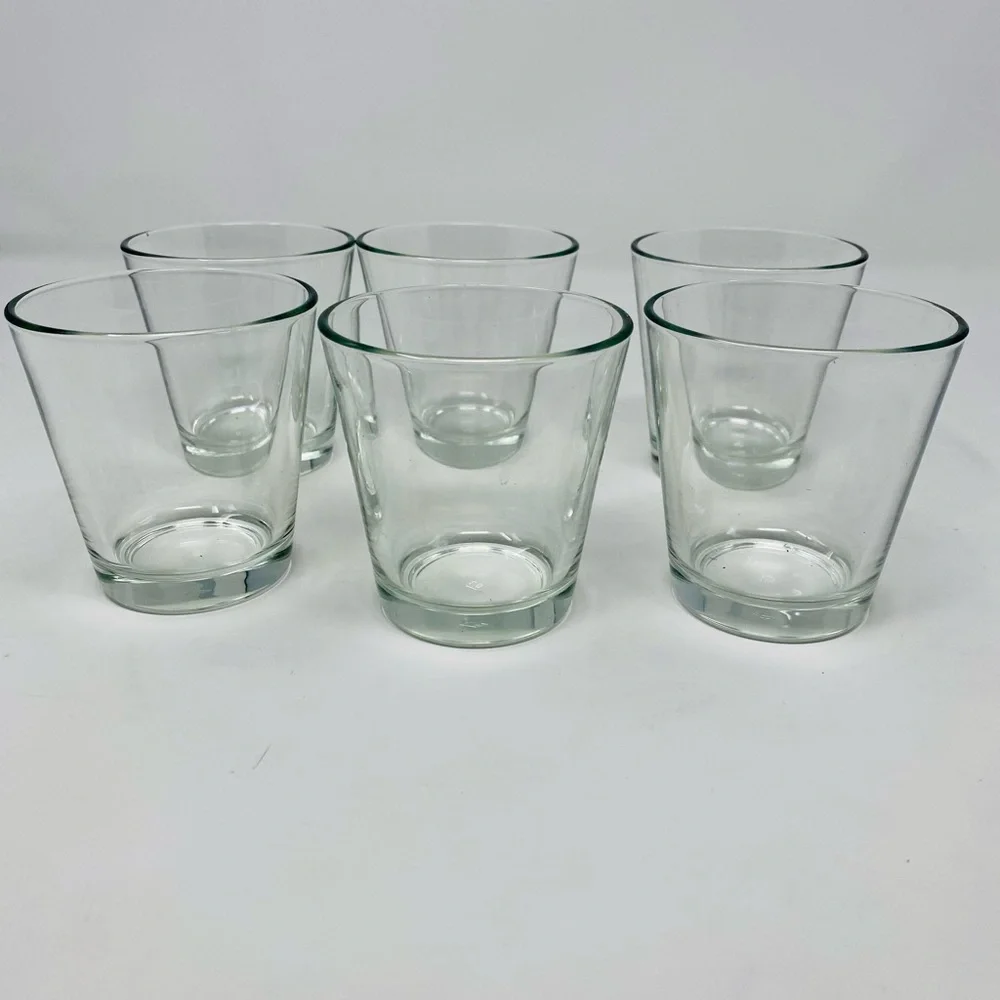 Vintage Clear Glass Tumbler Set of 6